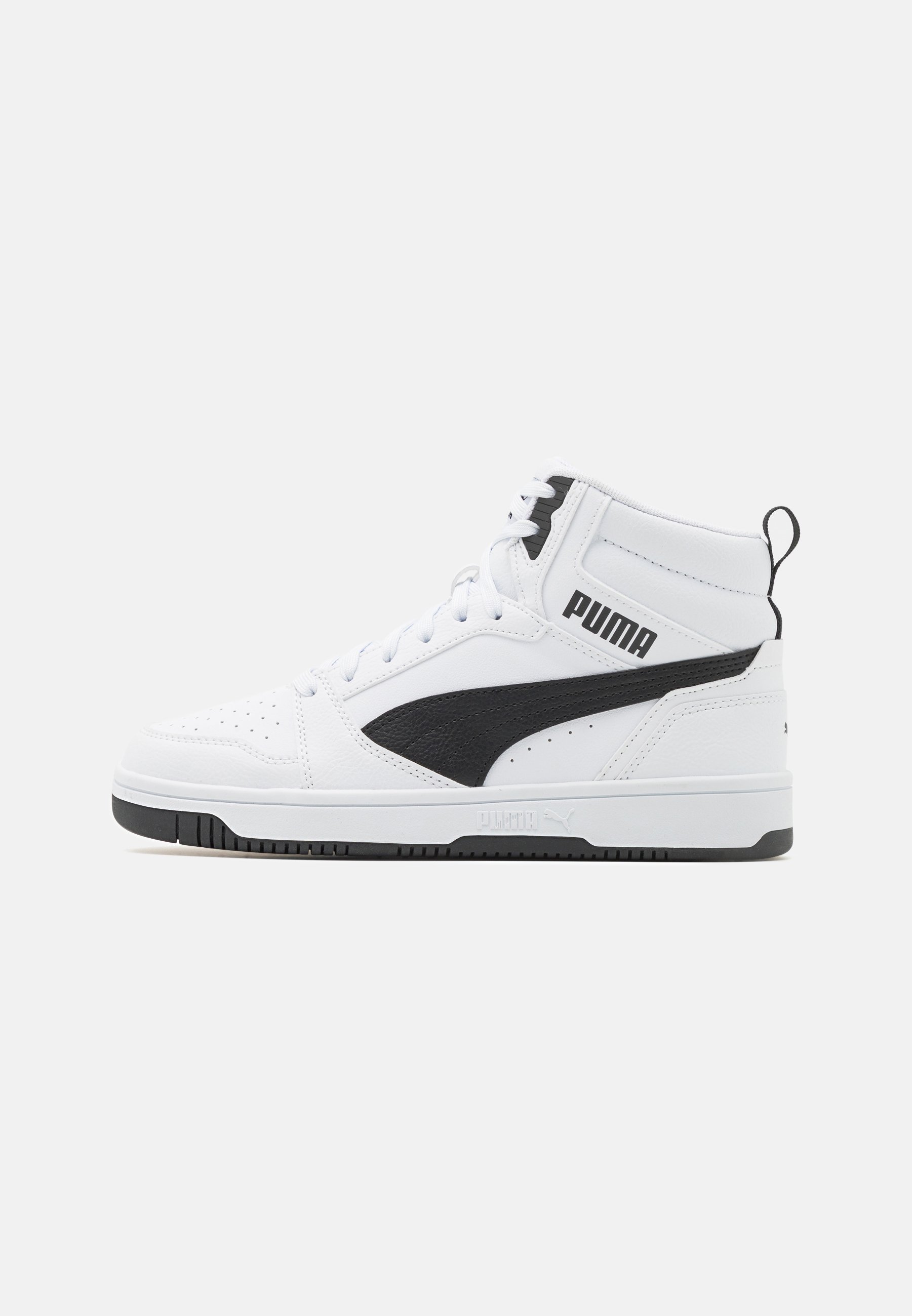 Puma REBOUND V6 MID JR - Scarpe da ginnastica alte - bianco/nero