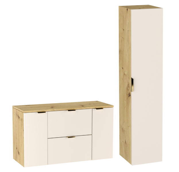 Zestaw Łazienkowy 120cm Kaszmir / Dąb Orzech Orio