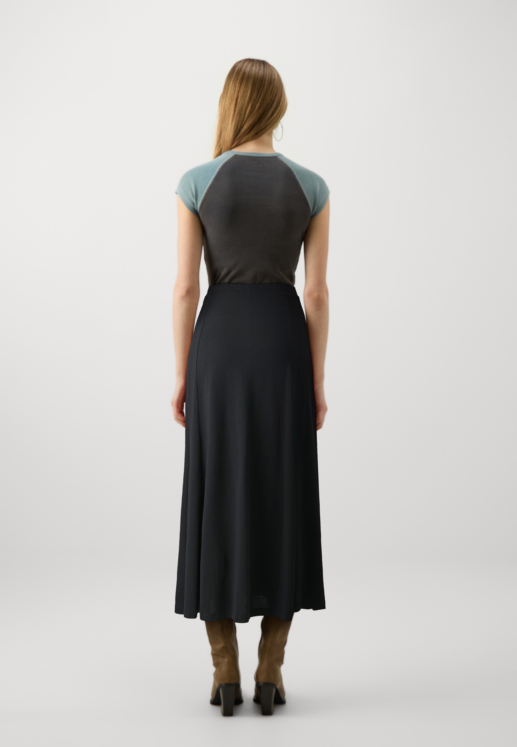 Even&Odd Basic maxi rok - A-lijn rok - zwart