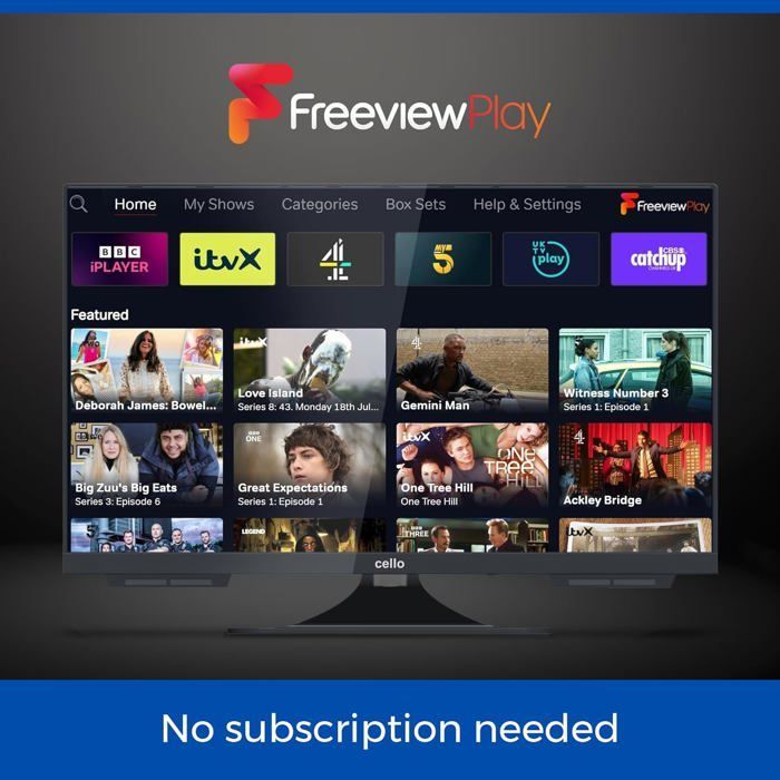 Smart TV senza cornice da 22 pollici - SUTEO - WebOS veloce - Altoparlante Bluetooth - Full HD 1080p