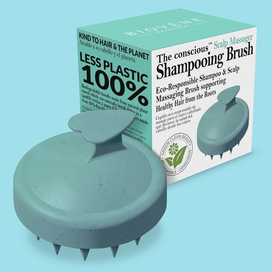 conscious™ četka za šamponiranje za masažu vlasišta zelena - 1 komad