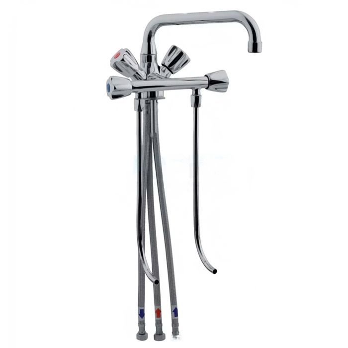 Robinet mélangeur - BRUSE - Modèle BRUSE - 2 éviers - Basse pression - Finition chromée