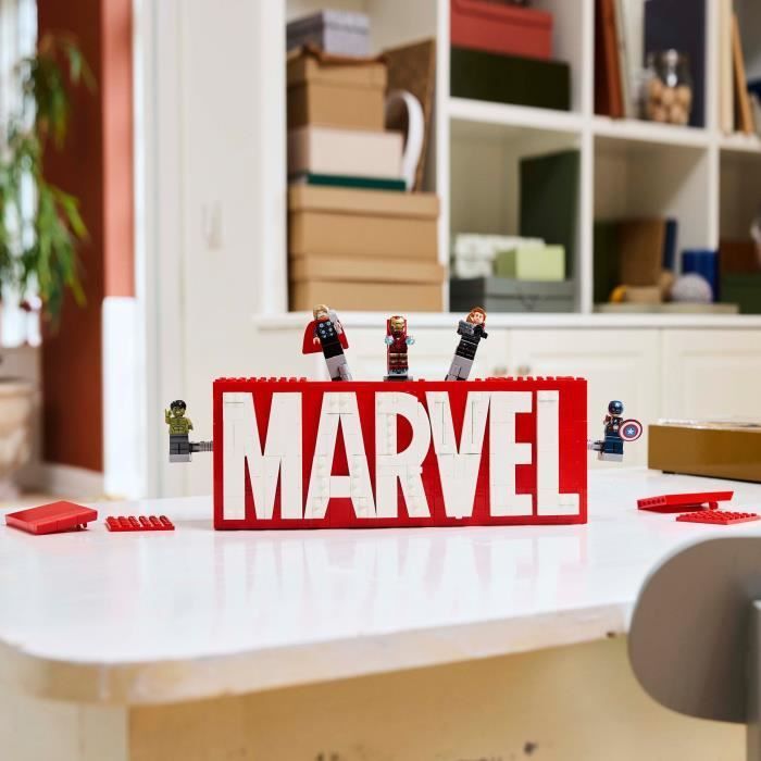 LEGO Marvel 76313 Logo MARVEL et ses super héros - Jeu de construction Avengers dès 12 ans