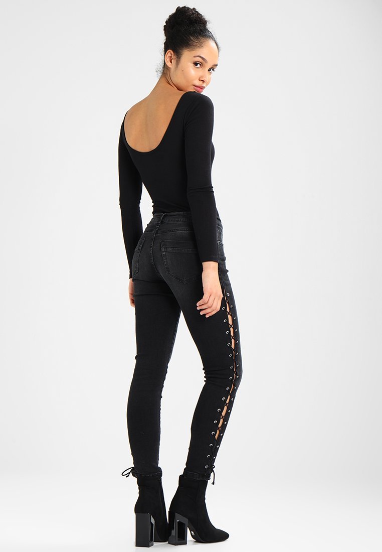 Urban Classics veterbroek - Skinny jeans - zwart gewassen