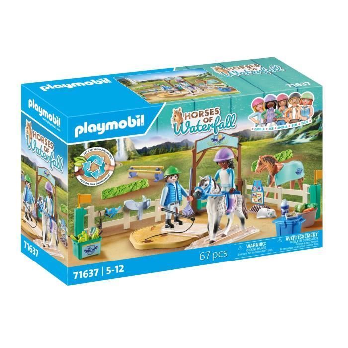 PLAYMOBIL 71637 Pista de equitación, Caballos de la cascada, 67 piezas, A partir de 5 años