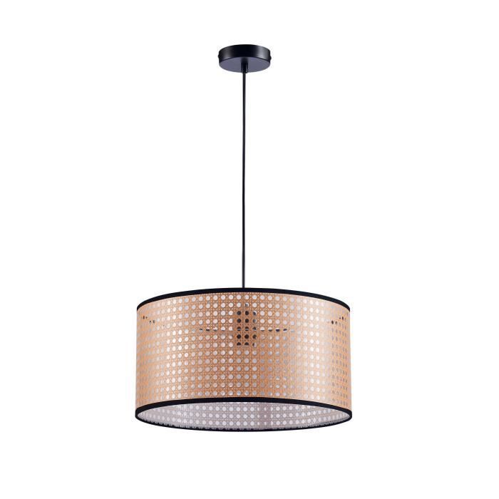 Imitation Cane Pendant Light - Ø 40 x H 140 cm - Black - MIKADO