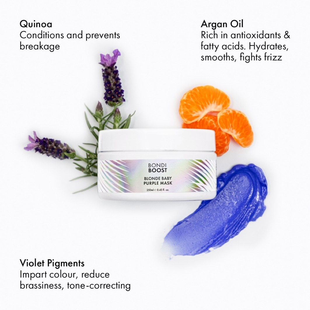 BONDIBOOST Blonde Baby Purple Mask