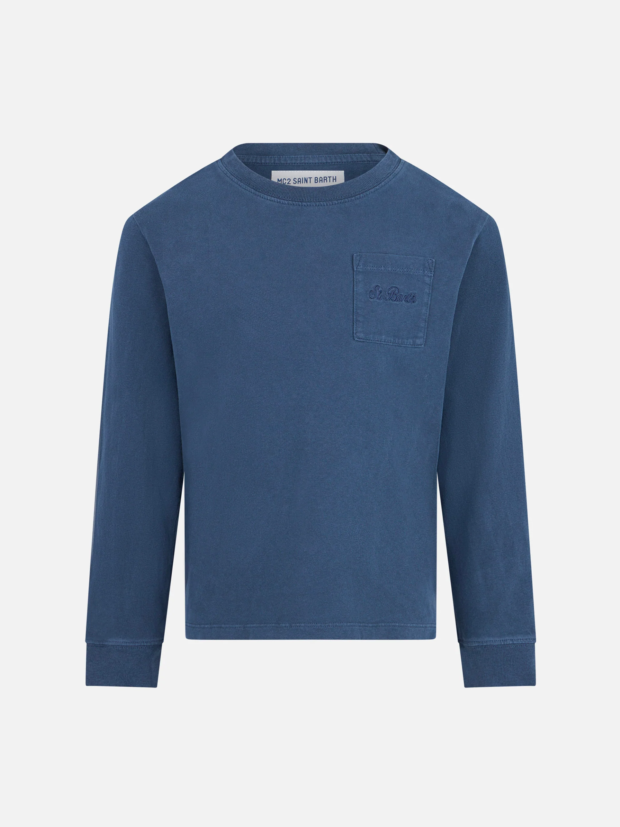 T-shirt i kraftig bomull med babyblått