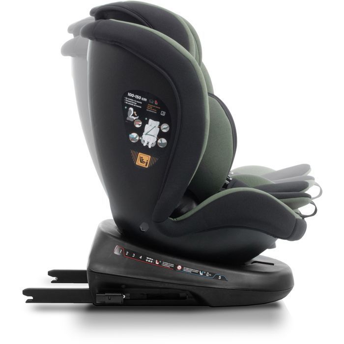 Silla de coche BABYAUTO Sigma iFix Vivitta - Grupo 0/1/2/3 - 40/150 cm - Isofix + Top Tether - Giro de 360° - Reclinable - Verde