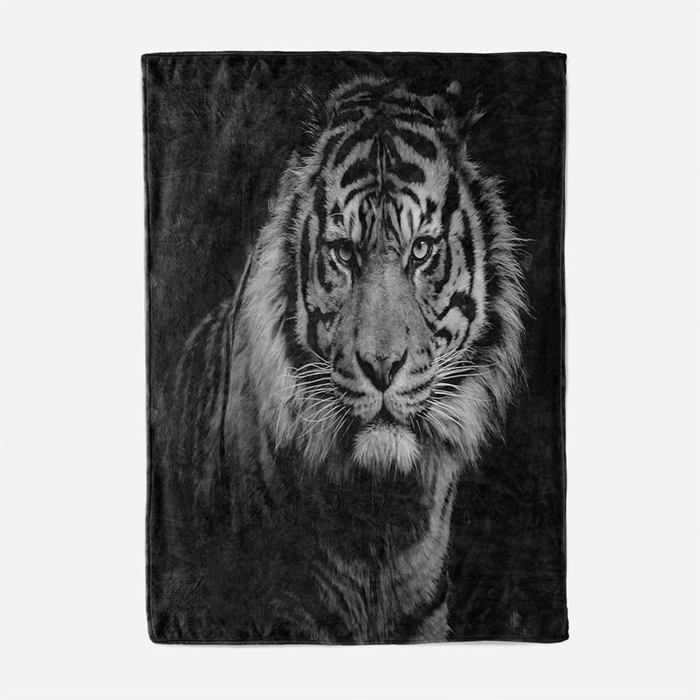 Manta de franela polar con estampado de tigre, colcha cálida y suave, manta para sofá, apta para adultos y niños, 150 x 200 cm.
