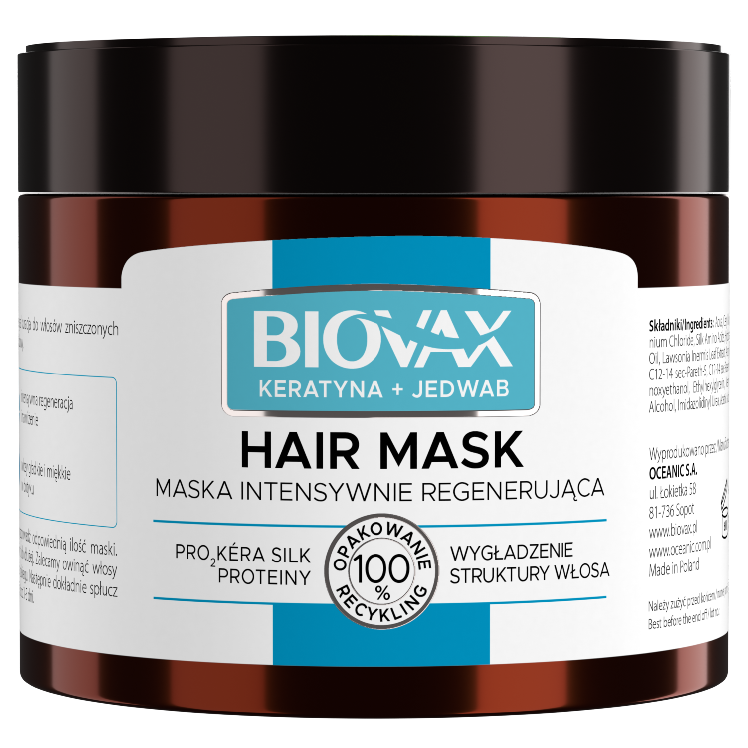 L'Biotica hiusnaamio keratiinilla ja silkillä 250ml Biovax