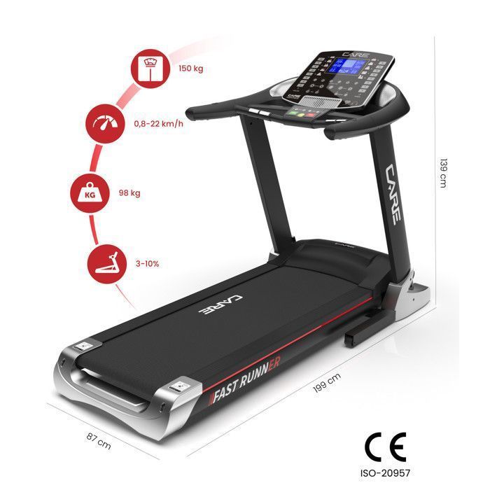 Esteira conectada - 22 km/h - CARE - FAST RUNNER - KINOMAP