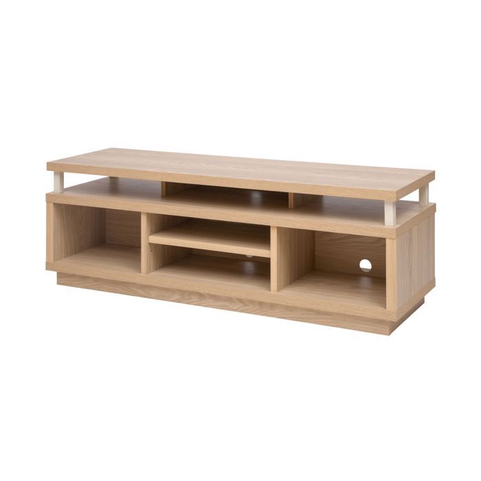 Iris Ohyama, Soporte para TV, Mueble para TV, Banco para TV, Pantalla de hasta 55 pulgadas, OTS-125M, Marrón claro, 38 x 126 x 41,5 cm (ancho x profundidad x alto)