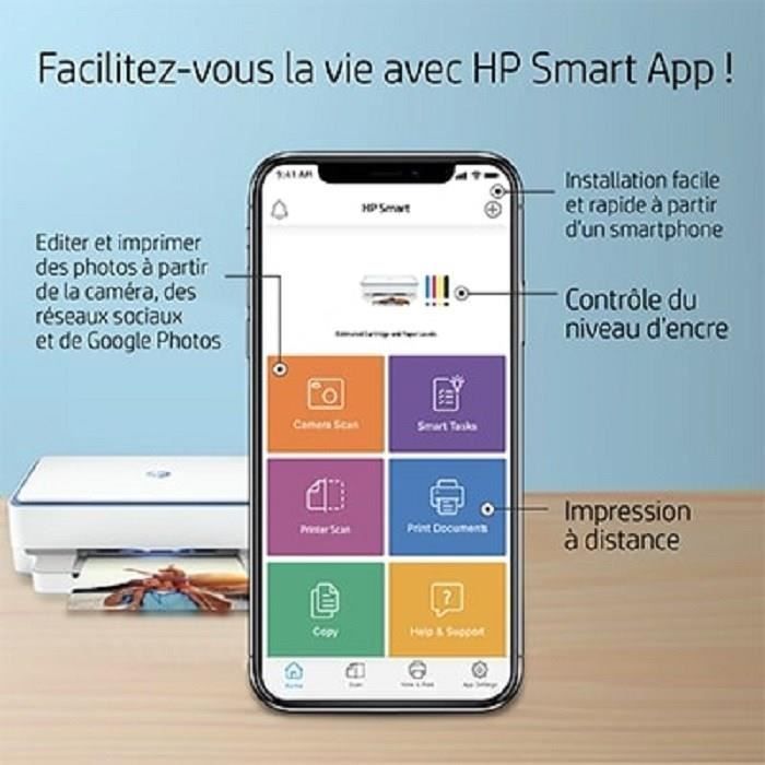 HP Envy 6010 All-in-One Printer - Color Inkjet - Ideal for families - 2 months of Instant Ink included