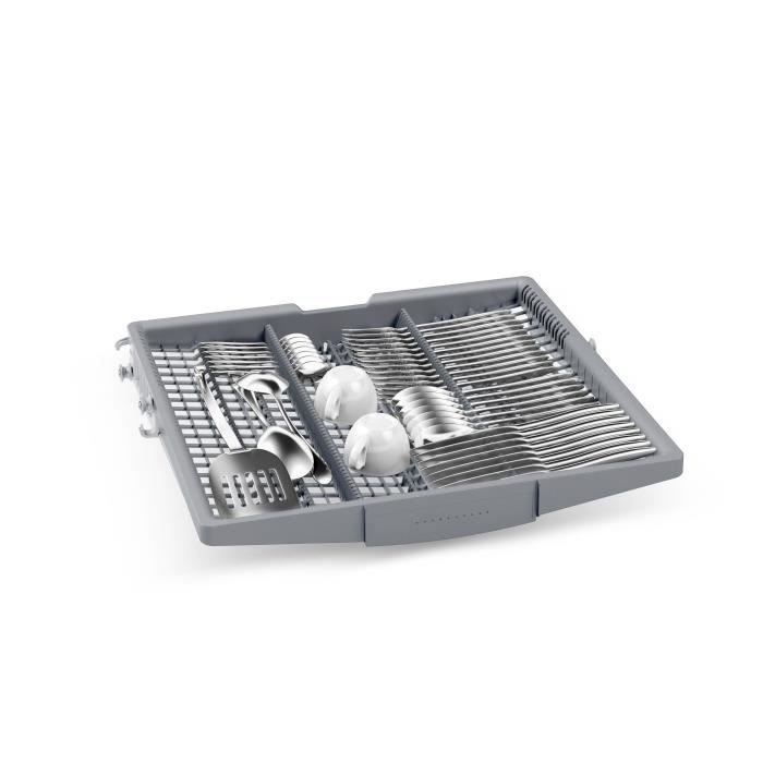 Lave-vaisselle semi-encastrable BOSCH SMI6ZCS10E SER6 - 14 couverts - Induction - L60cm - 40 dB - Classe B - tiroir - Acier Brossé