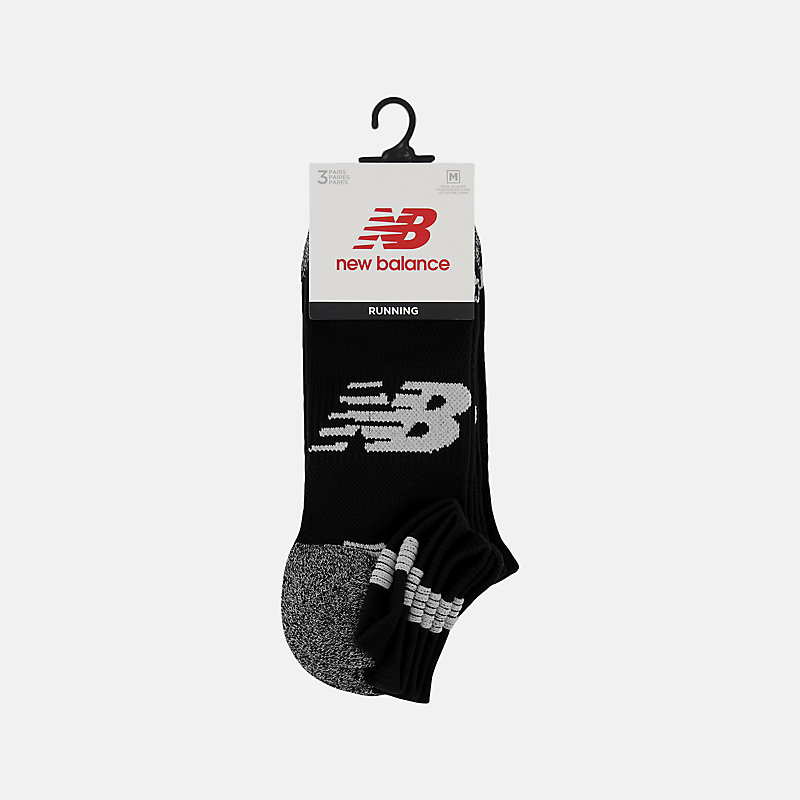 Skarpetki unisex do biegania No Show Run Strumpor 3-pack - CZARNE z BIAŁYM