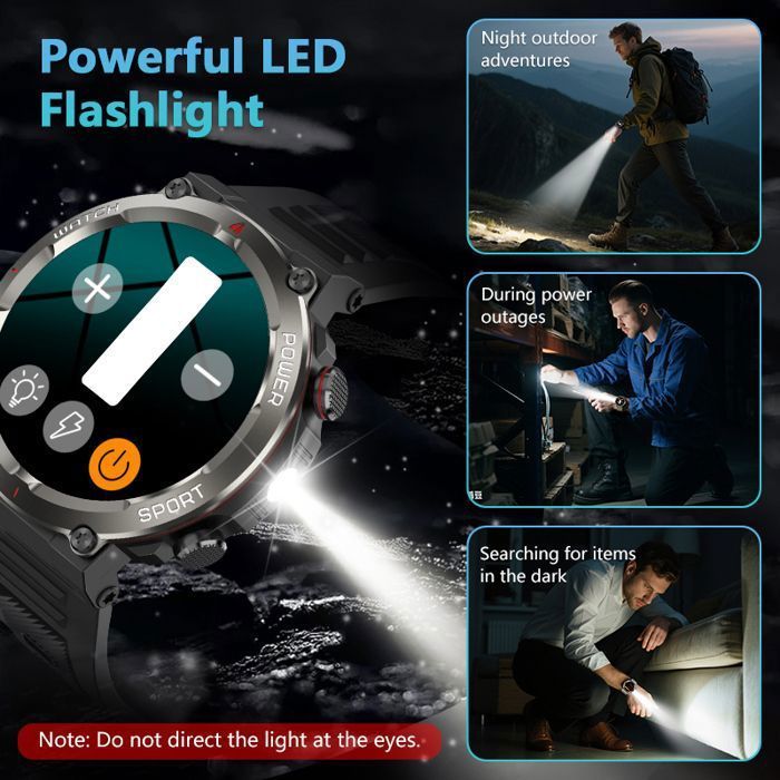 Smartwatch para homens e mulheres com tela HD de 1,45