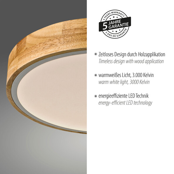 Φωτιστικό οροφής LED BILA, Ø 32 cm, λευκό
