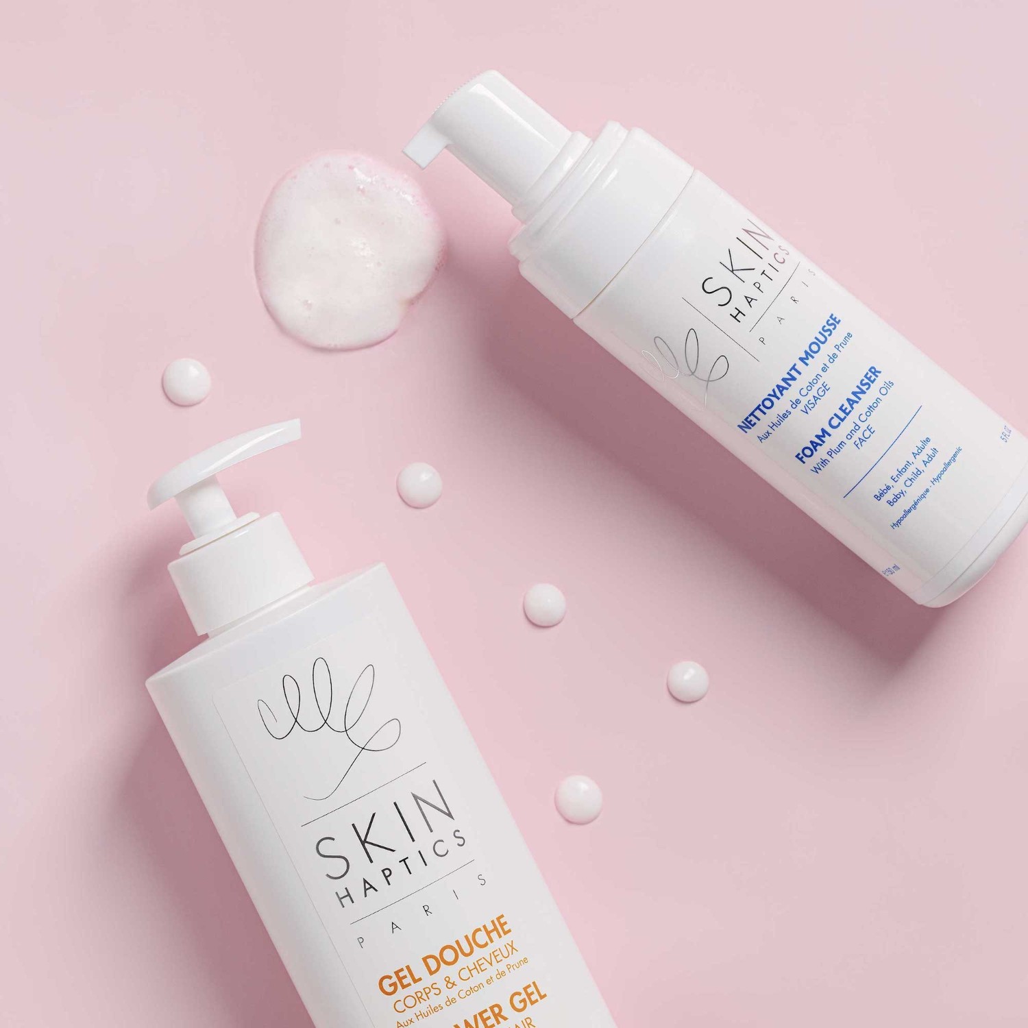 Skinhaptics Nettoyant Mousse Visage - aux huiles de coton et de prune