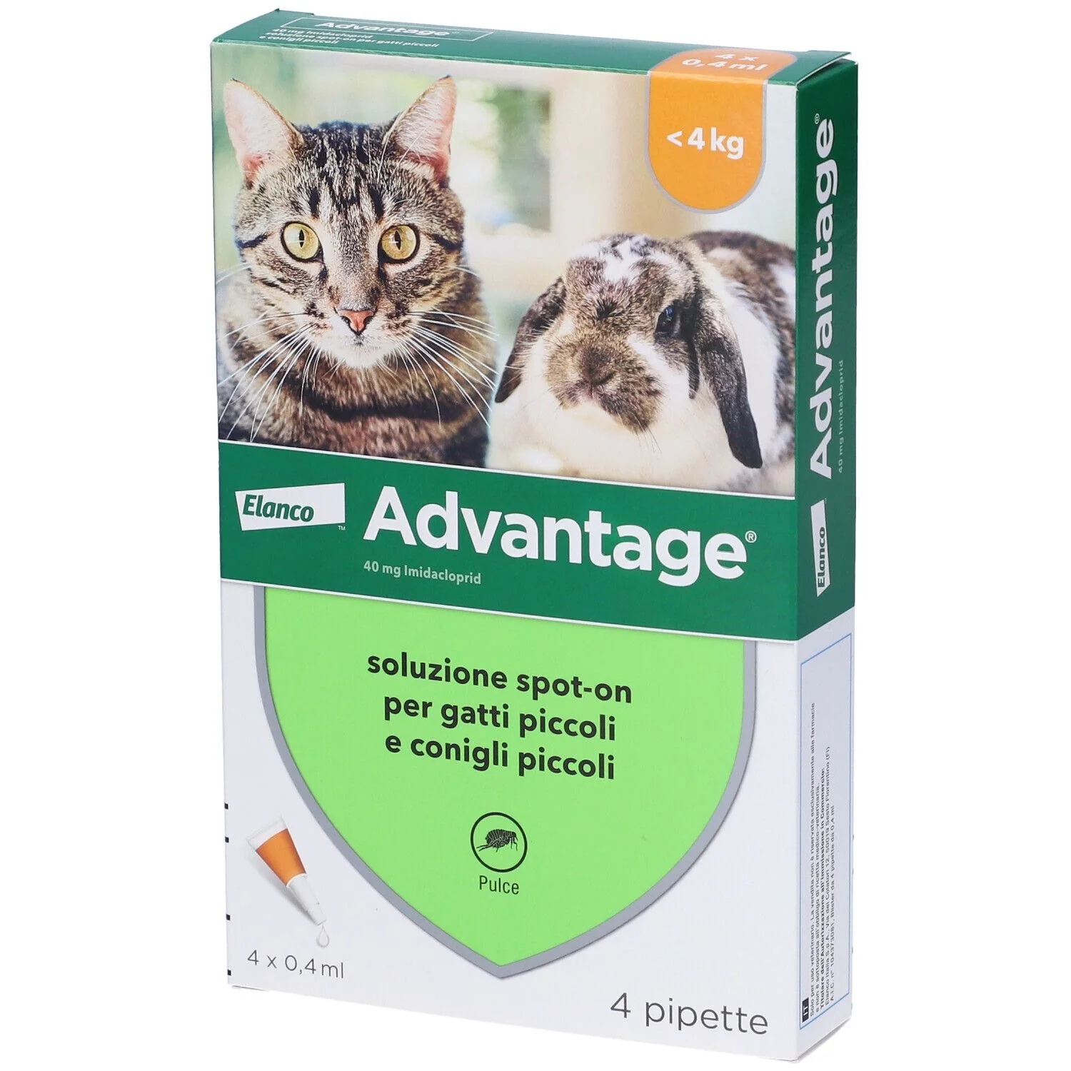 ADVANTIX Advantage Spot-On pour chats/lapins 4 x 40 mg | 4 x 0,4 ml