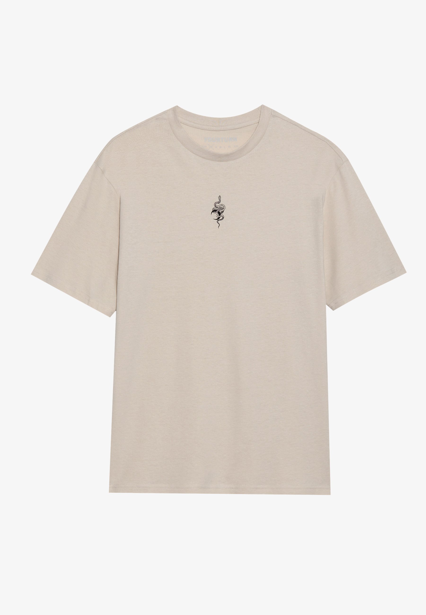 YOURTURN UNISEX 5 PACK - Koszulka z nadrukiem - czekoladowy brąz/promień księżyca/jasna biel/prawdziwa czerń