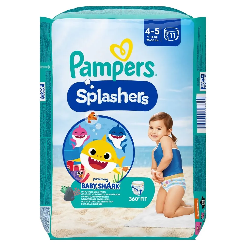 Pampers Pants Splashers Baby Shark Pieluchomajtki Rozm. 4