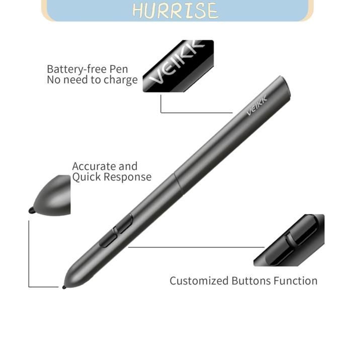 Tbest Animation Tablet, Graphic Drawing Tablet, 6 x 4 inch Active Area, 8192 Pressure Levels, Tablet Hardware, Black