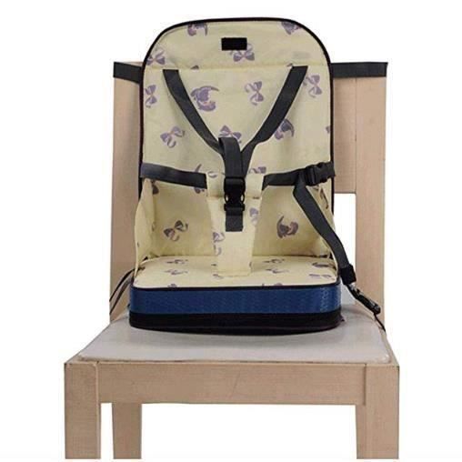 Cuscino per seggiolone pieghevole Perfect-Folding Booster Seat con cintura di sicurezza a 5 punti per bambini, colore giallo.