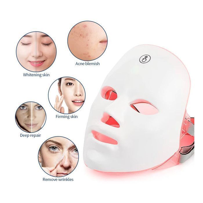 7-Color Anti-Aging LED Face Mask – Red Light Therapy, Anti-Wrinkle, Anti-Acne, Firming, At-Home Skincare