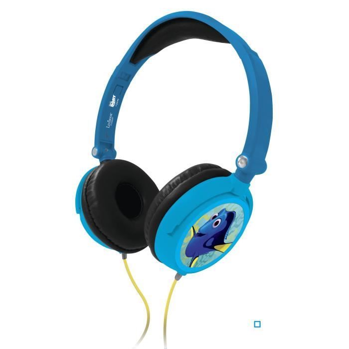 LEXIBOOK - Finding Dory - Children's Stereo Headphones - Limited Volume - Foldable and Adjustable - Ages 3+