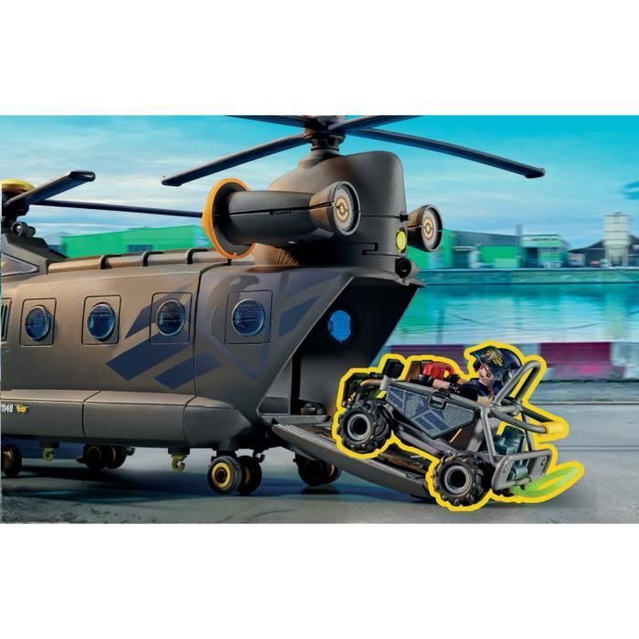 PLAYMOBIL 71149 Helicóptero de transporte de fuerzas especiales, Policía, Acción urbana, Unidad de élite, 117 piezas, A partir de 5 años