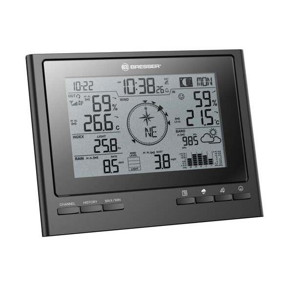 7-i-1 trådløs vejrstation ClimateScout, sort