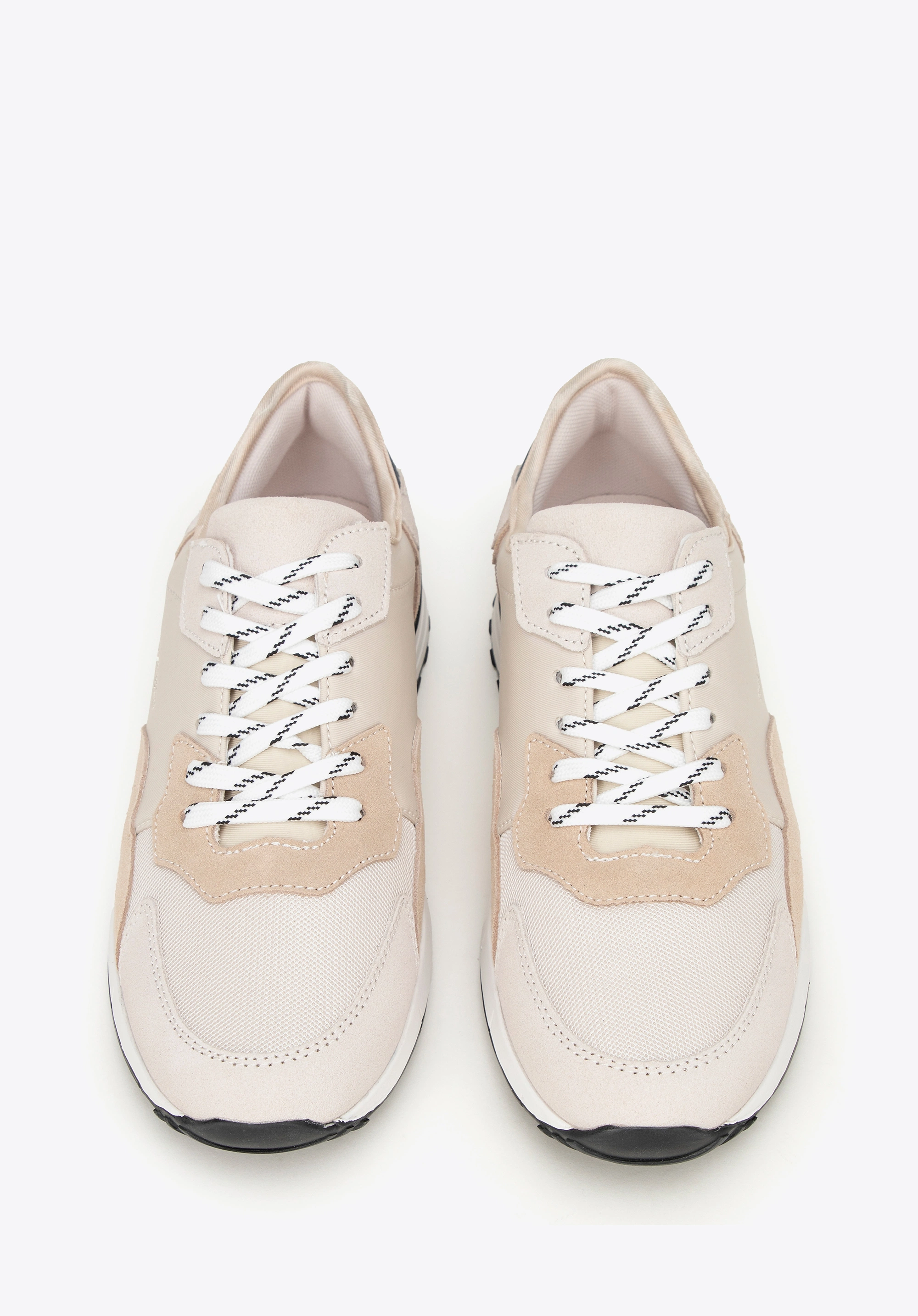 Męskie sneakersy ze skóry zamszowej beżowe