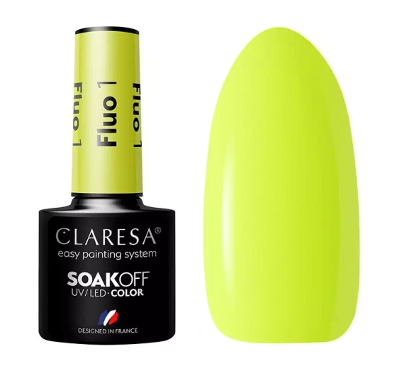 Claresa hybrydowy lakier do paznokci Fluo 1 5 g