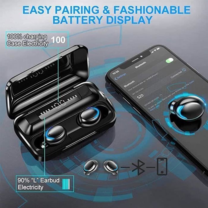 Auriculares Bluetooth - Doosl - Deportivos - 3000 mAh - 180 horas de autonomía - Resistencia al agua IPX7