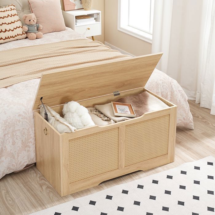 HOOBRO Toy Chest, Storage Bench, Storage Chest, with Support Hinge Toy Organizer