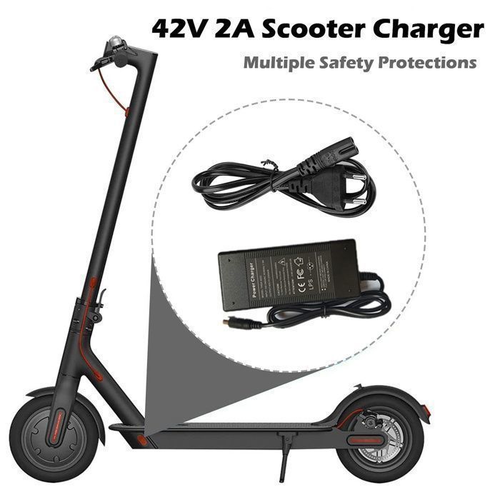 Xiaomi M365/Essential/1S/Pro/Pro2 Electric Scooter Charger, 42V 2A Fast Charger, Adapter for Xiaomi, Ninebot, and Segway