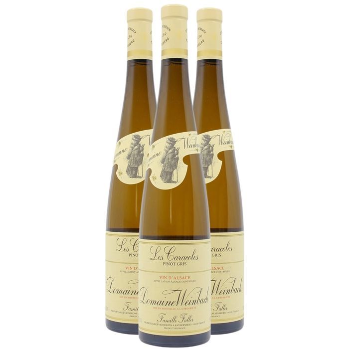 Domaine Weinbach Alsace Pinot Gris Les Caracoles 2021 - Vin Blanc d' Alsace (3x75cl) BIO