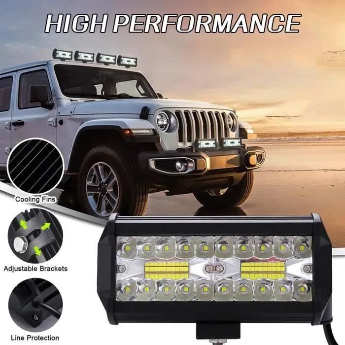 2 unidades de luces de trabajo LED cuadradas de 800 W, DC 9V-30V, para quads, camiones, barcos, tractores y vehículos todoterreno, resistentes al agua.