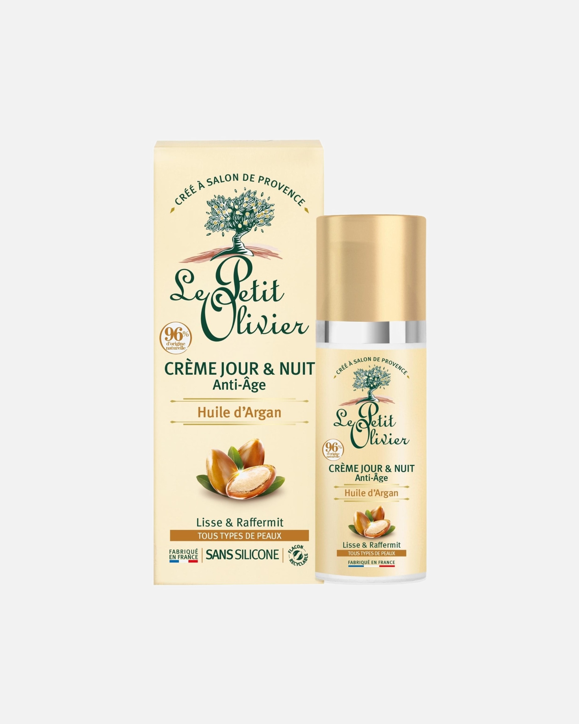 Le Petit Olivier Crème Jour & Nuit Anti-Âge Huile d'Argan