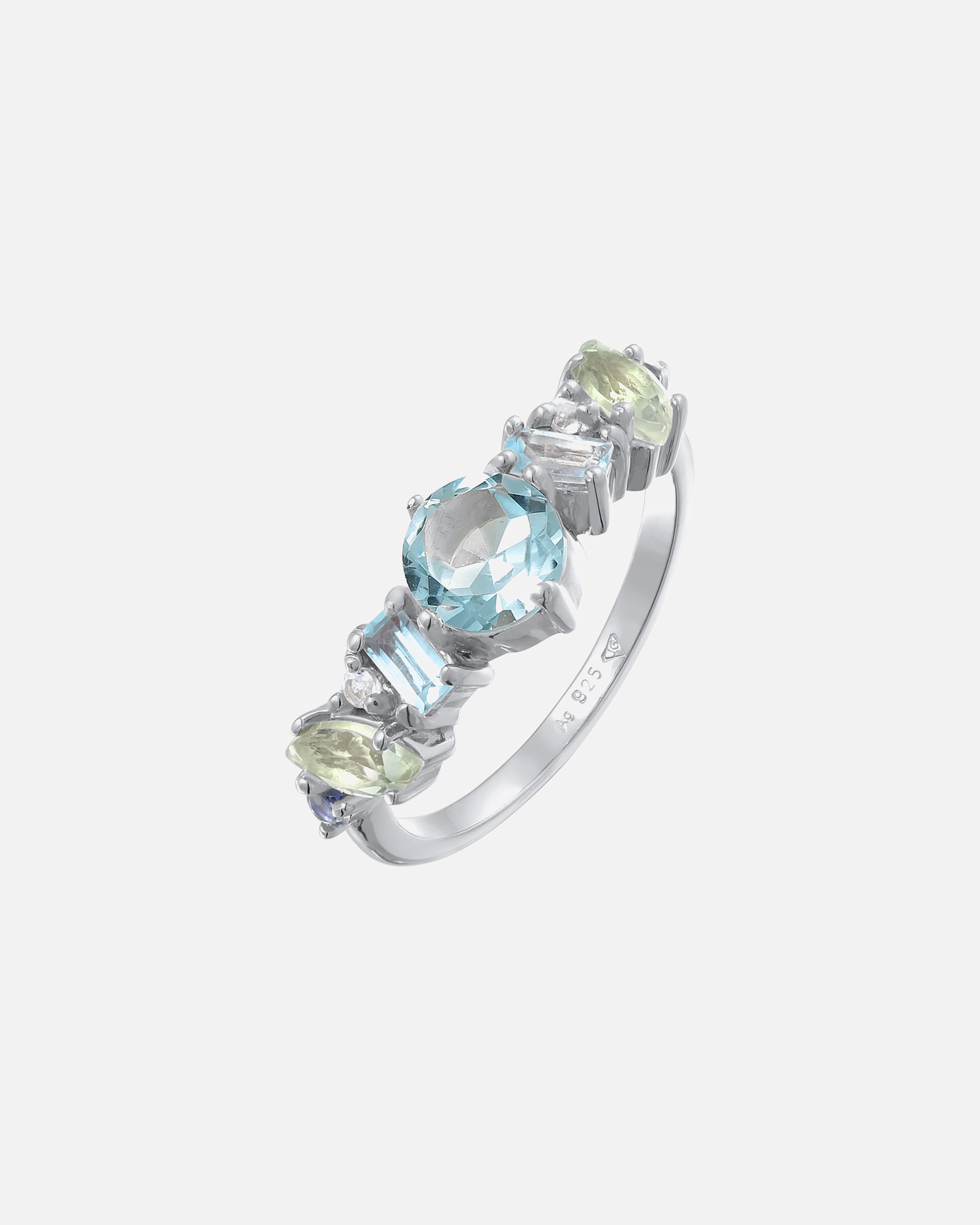 Elli PREMIUM Elli PREMIUM Bague Femmes Classique avec topaze, pierre de lune et améthyste en argent sterling 925 plaqué or