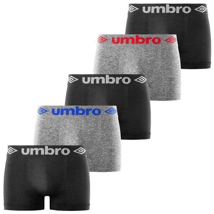 Cuecas Boxer Masculinas Umbro - Pretas (Pacote com 5)