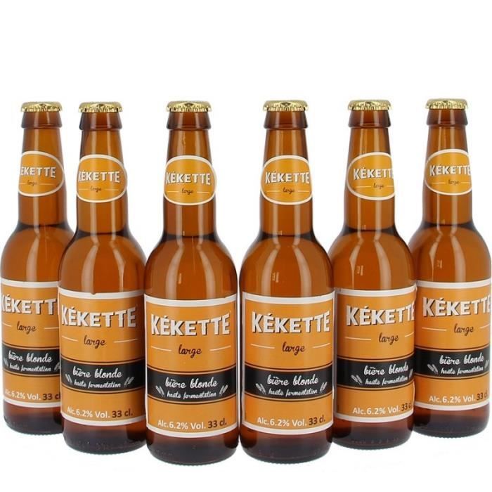 Cerveza Kekette Blonde 6,2% 6x33cl - Elaborada en Calvados