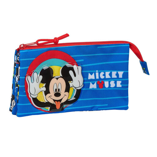 Safta Portatodo Triplo De Mickey Mouse Me Time, 220x30x120mm, Azul/roxo, Talla Única