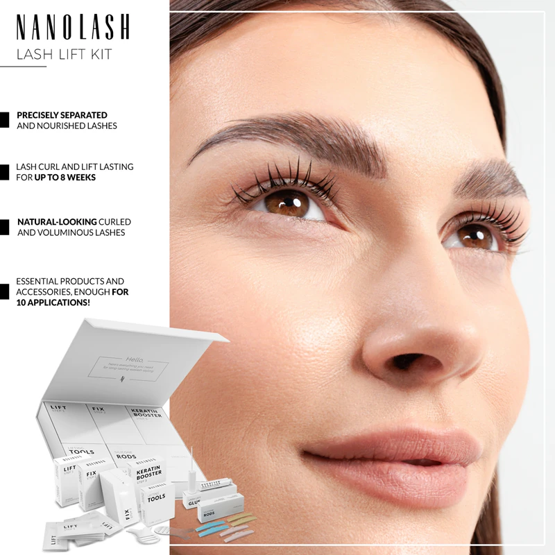 Nanolash Lash Lift Kit - een set voor het liften en lamineren van wimpers.