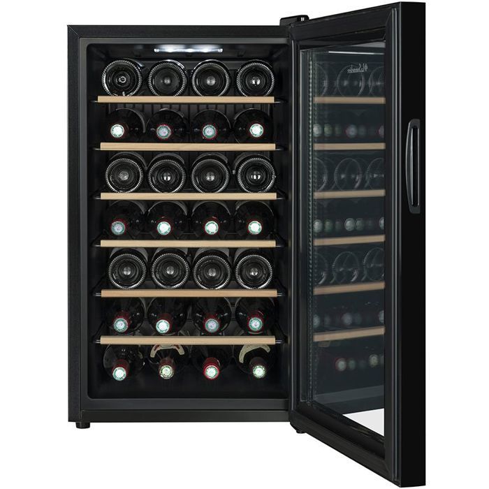 Cantinetta portabottiglie - LA SOMMELIERE - 28SILENCE - 28 bottiglie - Classe F - 43 x 49,5 x 72,8 cm - Nero