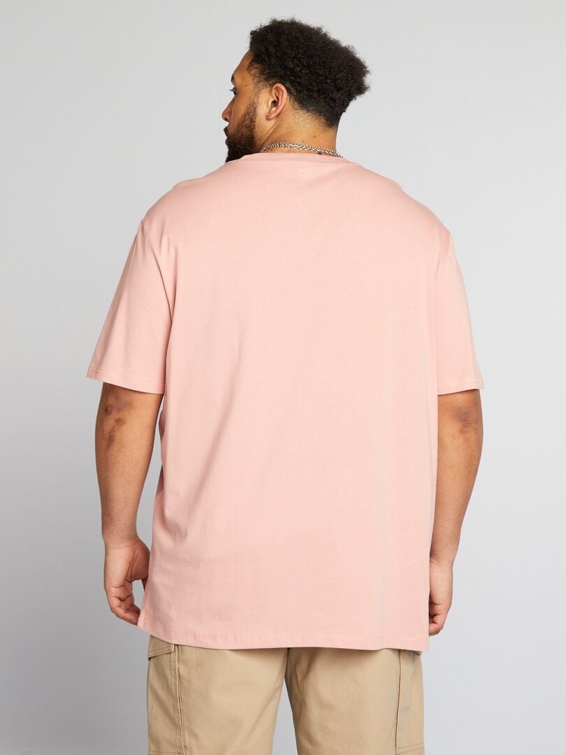 Effen jersey T-shirt - ROZE