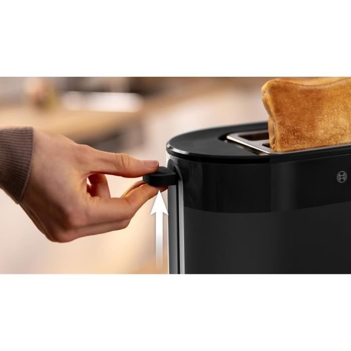 Toaster - BOSCH -  TAT2M123 MyMoment - Noir - 2 tranches - centrage automatique du pain - fonctions décongélation et réchauffage