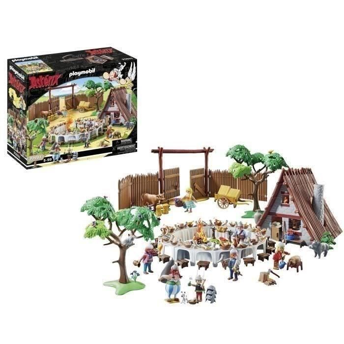 PLAYMOBIL 70931 El banquete del pueblo, Astérix, Personajes de cómic, Para mayores de 5 años