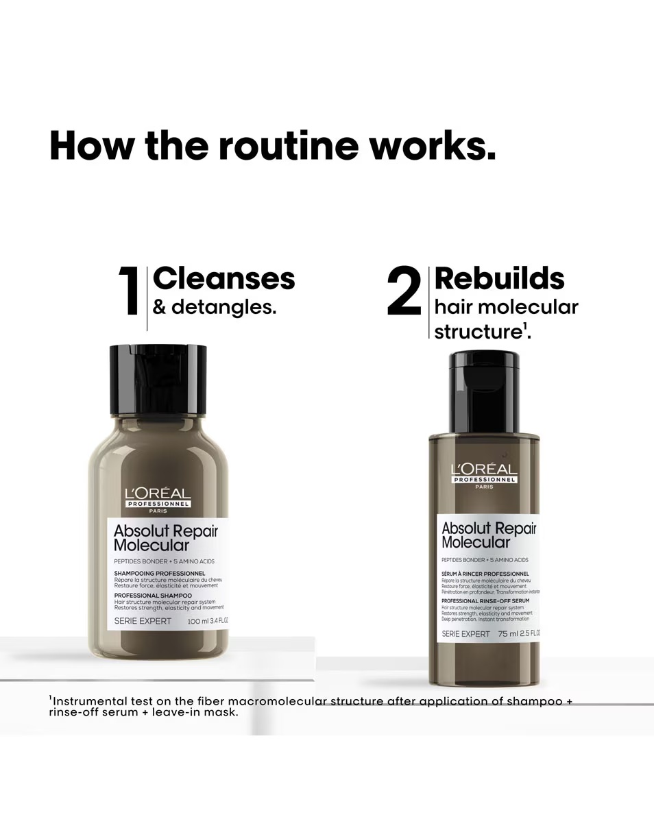 L'OREAL PROFESSIONNEL Absolut Repair Molecular Hair Repair Discovery Duo Set Σαμπουάν και ορός που ξεπλένεται